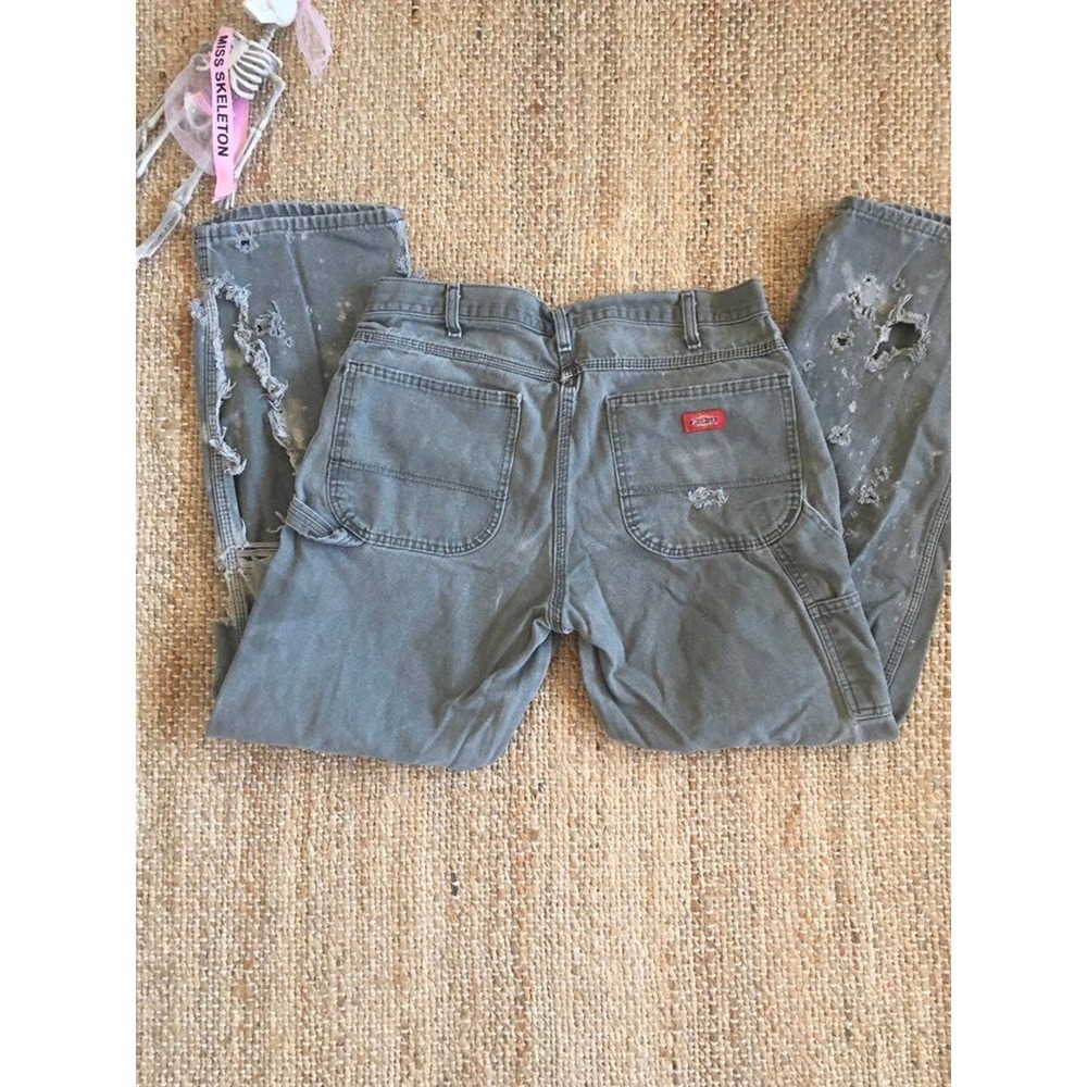 DICKIES acid distressed carpenter pants s34x31